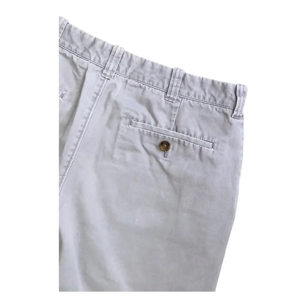 J Crew Reade Shorts Mens 31W Gray Chino 100% Cotton Flat Front Casual Preppy
